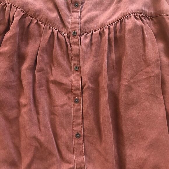 Pink Garment Dyed Button Front No Peek Cami Top Size 4X - Picture 6 of 7